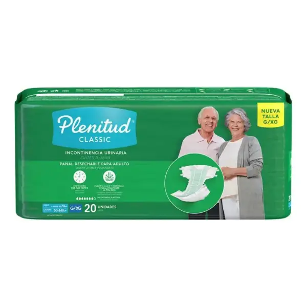 PLENITUD CLASSIC PAÑAL ADULTO 20 UNIDAD TALLA G