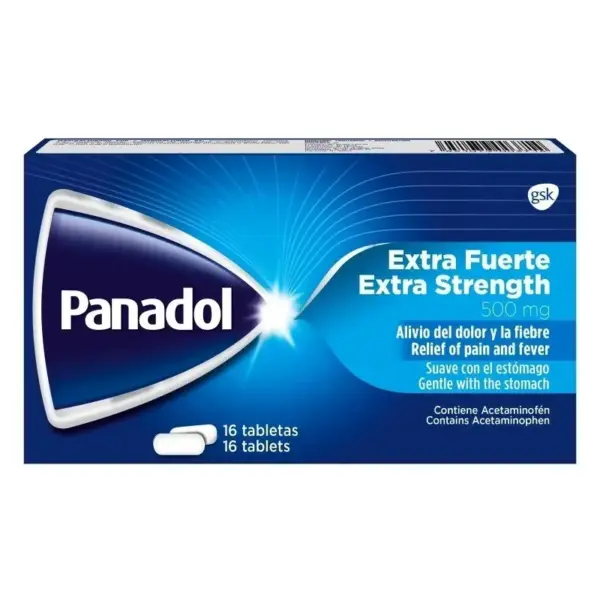 PANADOL EXTRA FUERTE 500MG 16 TABLETA