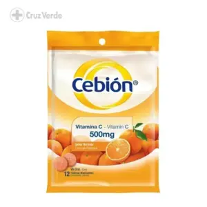 CEBION NARANJA 500MG 12 TABLETA MASTICABLE (1 SOBRE)