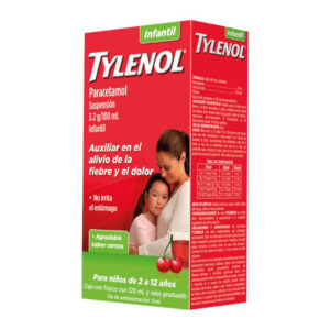 TYLENOL INFANTIL CEREZA 2 A 12 AÑOS 160MG/5ML 120ML SUSPENSION