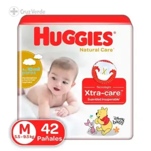 HUGGIES PAÑAL NATURAL CARE MEGA 42 UNIDAD TALLA M