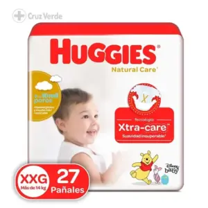HUGGIES PAÑAL NATURAL CARE MEGA 27 UNIDAD TALLA XXG