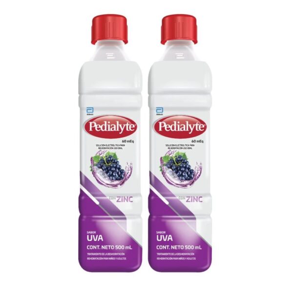 PEDIALYTE 60 UVA 500ML SUERO ORAL (2PACK)