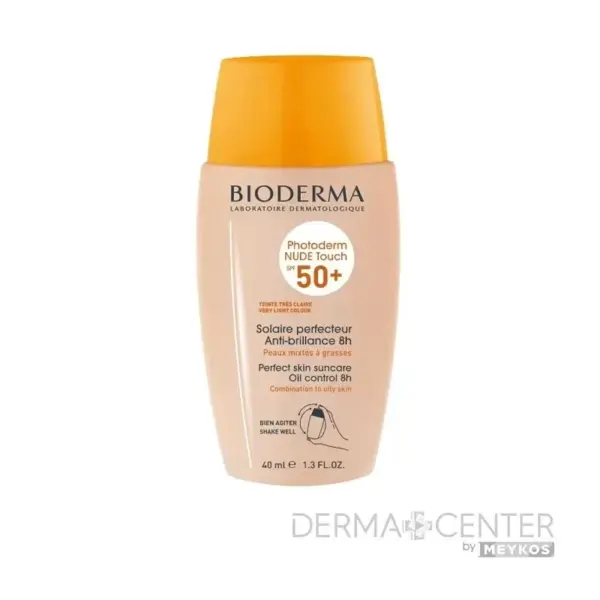 BIODERMA PHOTODERM PROTECTOR SOLAR NUDE TOUCH TONO MUY CLARO SPF50+ 40ML CREMA FACIAL