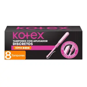 KOTEX TAMPONES SUPER FLUJO MUY INTENSO 8 UNIDAD