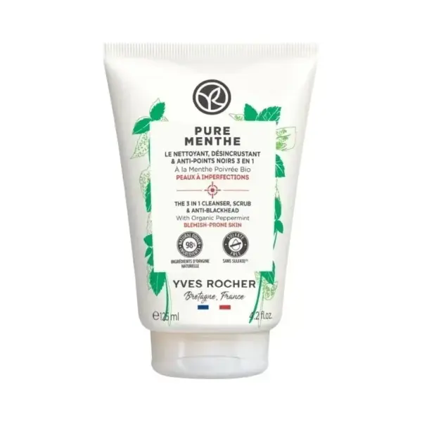 YVES ROCHER PURE MENTHE LIMPIADOR DESINCRUSTANTE ANTI PUNTOS NEGROS 125ML