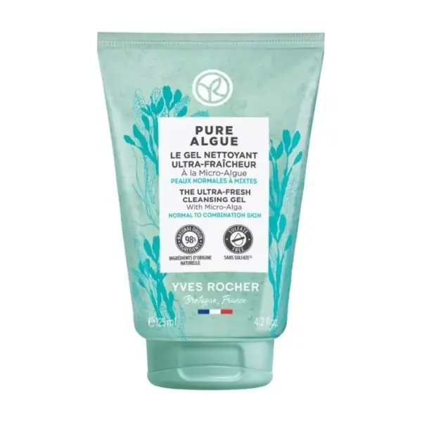 YVES ROCHER PURE ALGUE GEL LIMPIADOR PIEL NORMAL MIXTA 125ML